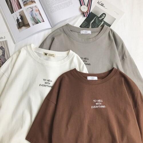 Men Short Sleeve T-shirts Loose Harajuku Plus Size 2XL Letter Printed Chic Simple All-match Mens Korean Style Ulzzang Leisure