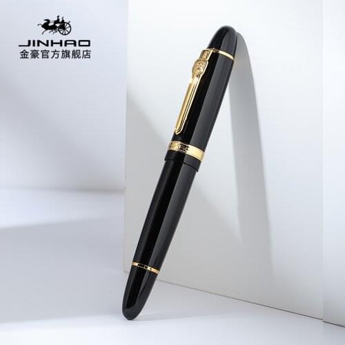 JINHAO 159 High-end Gold And Silver Garrison Medium Smooth Nib Fountain Pen Colorful School Pens Stationary Office Supplies