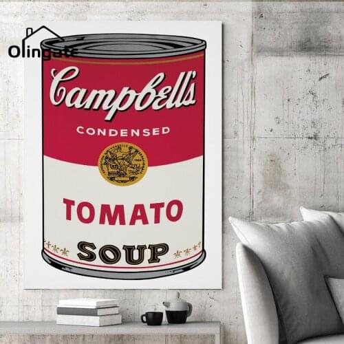 Realist Tomato Soup Wall Picture Brand Canned Tomato Canvas Poster and Print One Piece Canvas Painting Home Living Room Decor
