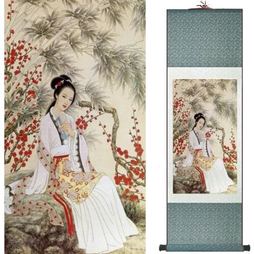 Pretty girl painting Chinese Art Painting Home Office Decoration Chinese painting art figure painting 20190816010