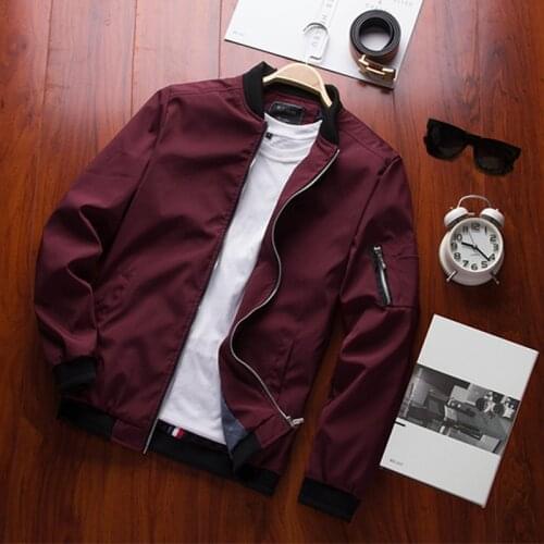 QSuper Mens Jackets Spring Autumn Casual Coats Bomber Jacket Slim Fashion Male Outwear Mens Brand Clothing