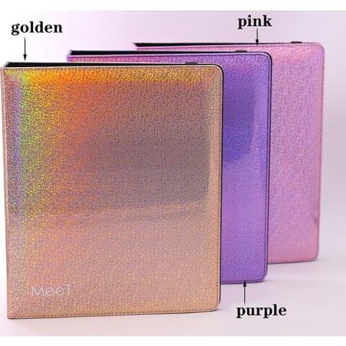 MeeT 4 Colors Laser Refraction Shimmering Card Book Album Collection Album For Board Game POKEMON TCG MTG Trading Cards CAM