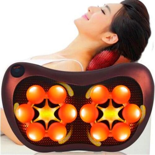 LC Massage Pillow Relaxing Massage Heated Car And Home Suitable For Whole Body Massage 4、6、8 Massage Heads Rechargeable