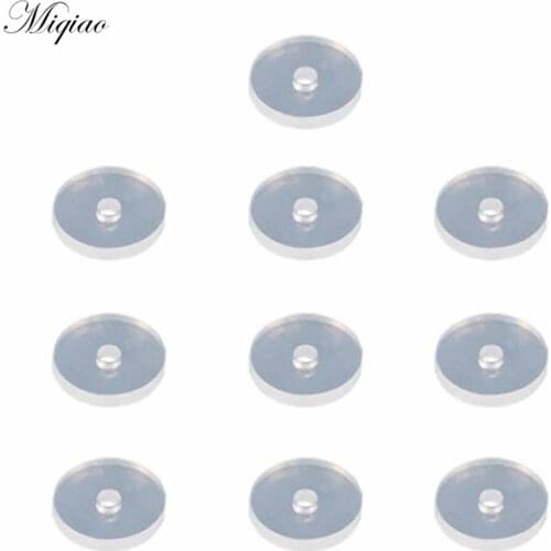 Miqiao 10pcs Trend Creative Transparent Silicone Anti-hyperplasia Tongue Nail Human Body Piercing Jewelry