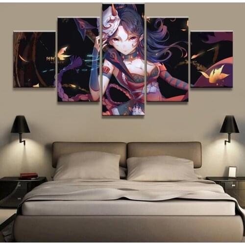 Modular Canvas HD Prints 5 Pieces Acor 5V5 Arena Of Valor Wall Art Posters Anime Paintings Living Room Home Decor Picture Frame
