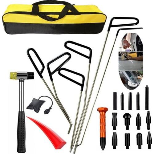 Car Dent Remover Kit Crowbar Car Body No Paint Dent Repair Tool Rod Repair Hammer with Percussion Pen No Paint Dent
