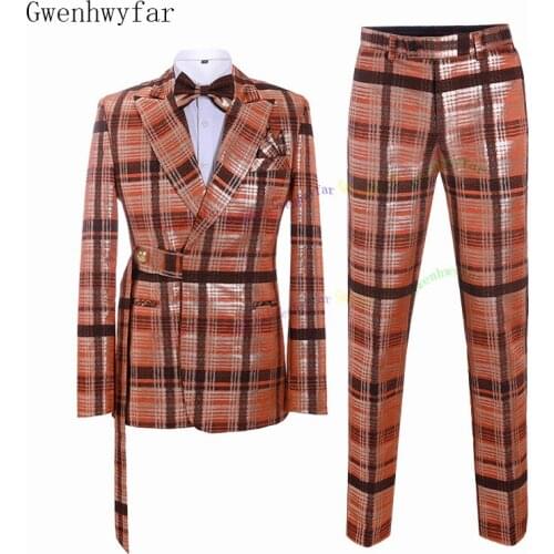 Gwenhwyfar 2020 New Fashion Autumn Men Slim Fit Wedding Suit For Male High Quality Formal Office Business (Jacket+Pants