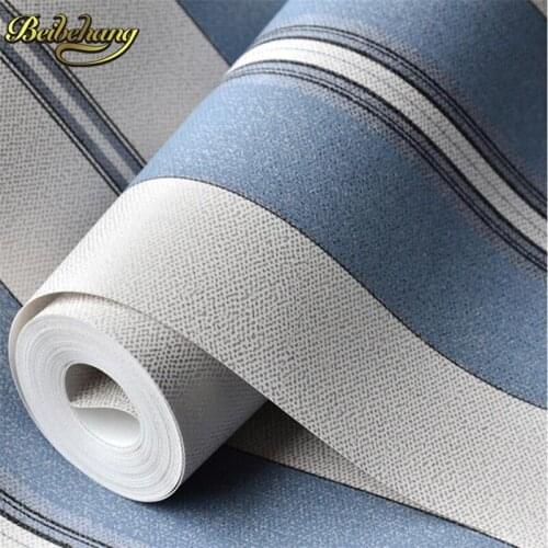 Beibehang papel de parede 3D modern wallcovering stripe wall paper for walls TV background non-woven wallpaper for living room