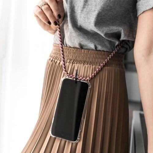 Clear Phone Case For Huawei P20 Pro Cases Necklace Lanyard Shoulder Strap Cord Soft TPU Phone Cover For Huawei CLT-L29 P20Pro