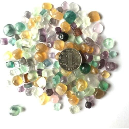 Drop Shipping 50g 2 Size Natural Fluorite Crushed Stone Mineral Crystal Gemstone Specimen Healing Stones