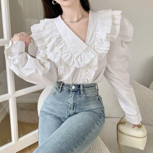 Женские белые рубашки Rimocy China At AliExpress