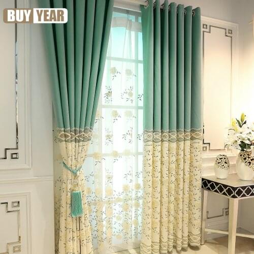 Modern Nordic Curtains for Living Room and For Bedroom Window Tulle Embroidered Curtain