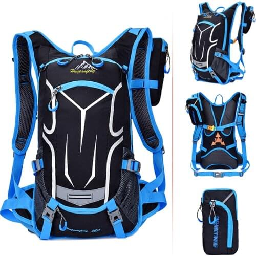 Waterproof Nylon Bike Cycling Knapsack Outdoor Sport Running Hiking Climbing Water Bag Travel Backpack Rucksack with Mobile Phon