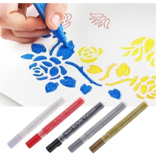 Waterproof Marker Paint Pens, Water Based Paint Marker, Writes on Almost Anything, 5 Colors Choose (141 x 12 mm)