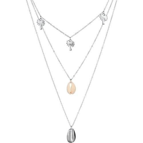 Fashion Retro Shell Necklace Pendant For Women Vintage Rope Natural Shell Choker Statement Neckalce Jewelry Wedding Bride Gift