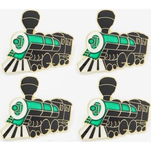LOTs 5 pcs Train Locomotive Lapel Hat Tie Cap Pin Badge Railway Enthusiast Brooch Gift New Fans Gifts Jewelry 2.75 X 2.5 CM