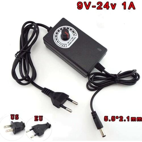 9-24V 1A AC 100-240V to DC Universal Adapter Adjustable Power Supply Transformer Electric Charger CCTV LED Strip Light 5.5*2.5mm