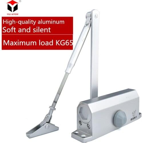 Automatic Door Closer 2 Spring Hydraulic Buffer Adjustable Door Stopper Speed Mute Closing For 65KG Door Hardware