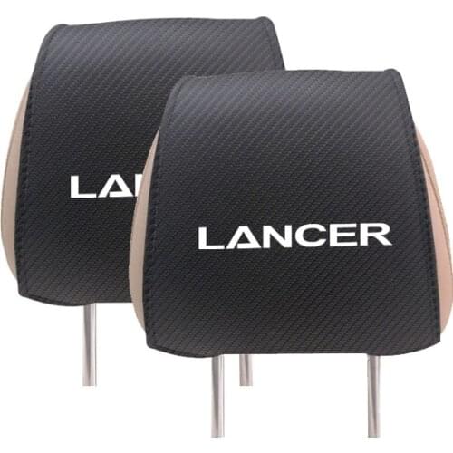 Car Headrest Cover Protector For Mitsubishi Lancer GT Anti-Dirty Neck Headrest Pillow Pad Car Accessories Interior