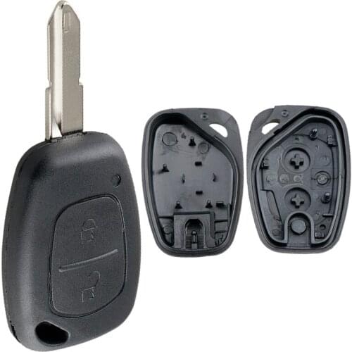 Car Key Shell Case Replacement 2 Buttons Car Remote Key Shell with 206 Blade Fit for Renault Traffic Master Vivaro Movano Kangoo