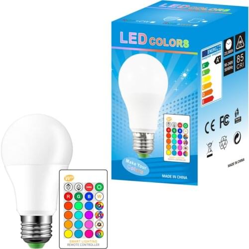 Choifoo W28 B22 RGB LED Bulb Lights 10W RGB White/Warm White Changeable Colorful RGBW LED Lamp With Remote battery control