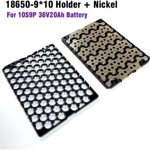 18650 10S9P battery holder and nickel 9*10 plastic case 9P10S battery holder+Nickel strip For 18650 cell 10S 9P 36V 20Ah battery