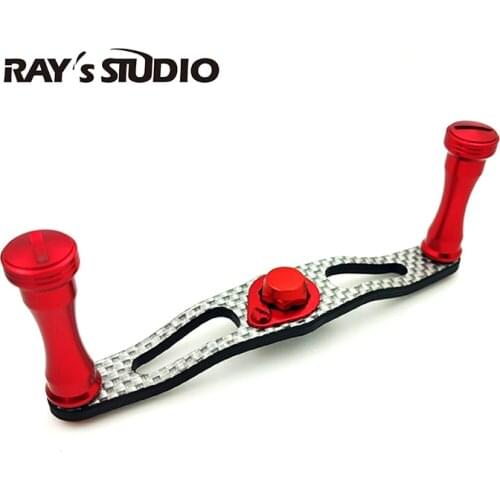 DIY silver-colored curved crank for fishing reel+ knobs,free shipping