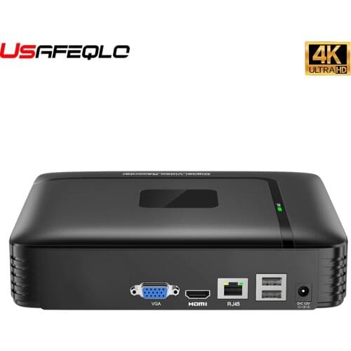 New ONVIF H.265 CCTV NVR 8CH 4MP/16CH 5MP Mini Network Video Recorder IE Cloud Face Detection Xmeye Max 4K Video Output