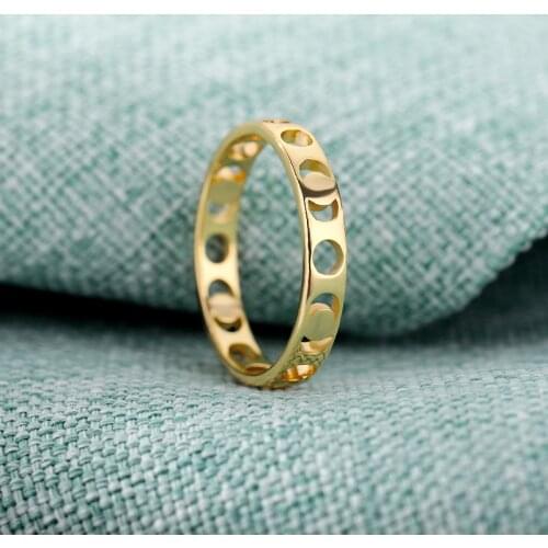 Sun And Moon Rings For Women Stainless Steel Gold Mens Star Geometric Finger Ring Wedding Party Jewelry Gift Bijoux Femme