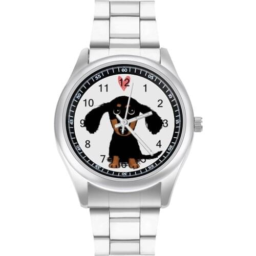 Dachshund Quartz Watch Exclusive Teens Wrist Watch Design Stainless Home Photo Wristwatch