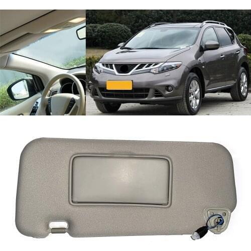 Left Side Car Sun Visor Shield Sunshade Replacement for Nissan Murano 2009 2010 2011 2012 2013 2014 96401-1AA1B Gray