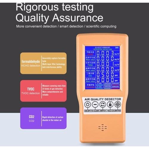 Handheld Air Quality Detector 131SC Formaldehyde Detector Carbon Dioxide Tester 360 Minutes Long Standby