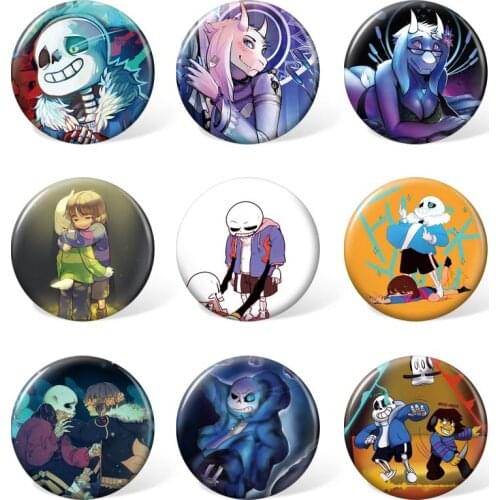 Backpack & Accessories of Anime Game Undertale Badge Cartoon Brooch Cosplay Accessories for Gift (9pcs/set )