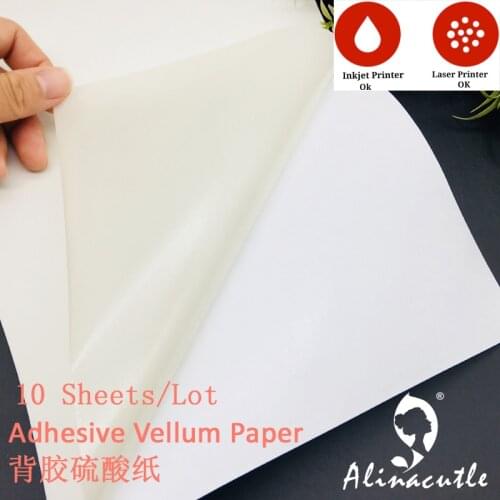 10pcs A4 Self-adhesive Vellum Paper Design for Logo Label Sticker Printing DIY Scrapbooking Album handmade paper craft