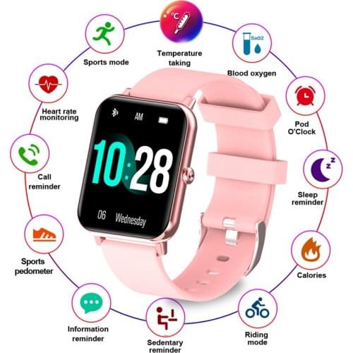 LIGE Full Touch Women Smart Watch Heart Rate Blood Pressure Monitoring Watches Sports Fitness Tracker 1.69 Inch Smartwatch Women