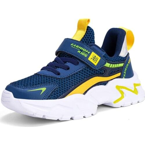 Sport Kids Sneakers Children Shoes For Boys Sneakers Girls Shoes Breathable Mesh Rubber Footwear Hook&Loop tenis infantil menino