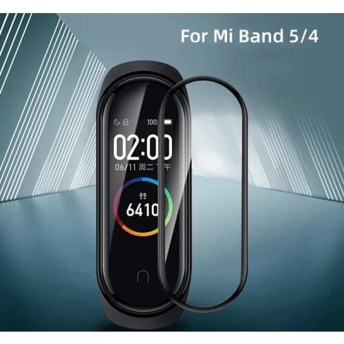 3D Full Protective Glass Film for Xiaomi mi band 4 5 glass film for Mi band5 Smart Watchband 4 5 Soft Screen Protector Film