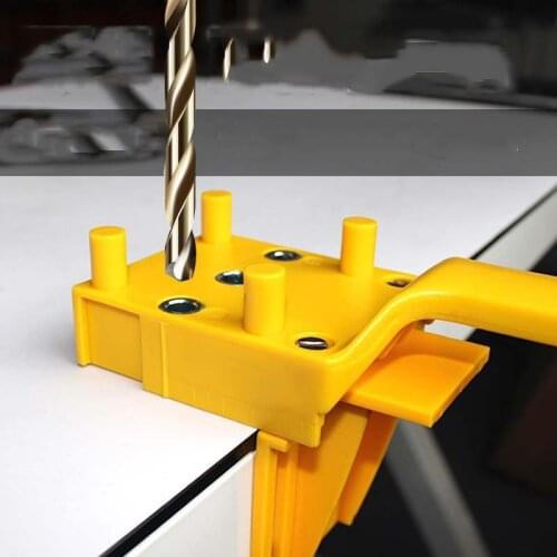 Quick Wood Doweling Jig Plastic Handheld Pocket Hole Jig System Drill Bit Hole Puncher For Carpentry Dowel Joints