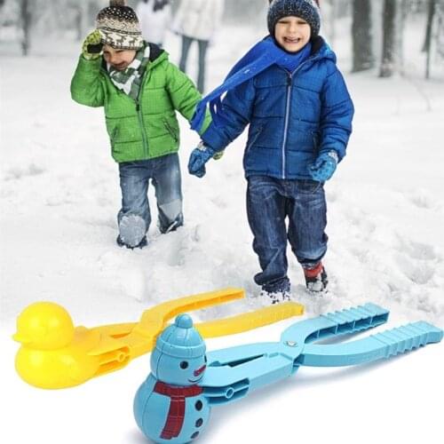 Heart Snowball Maker Winter Plastic Snowball Maker Clip Kids Outdoor Sand Snow Ball Mold Toys Fight Clip Toy Play Snow Tool
