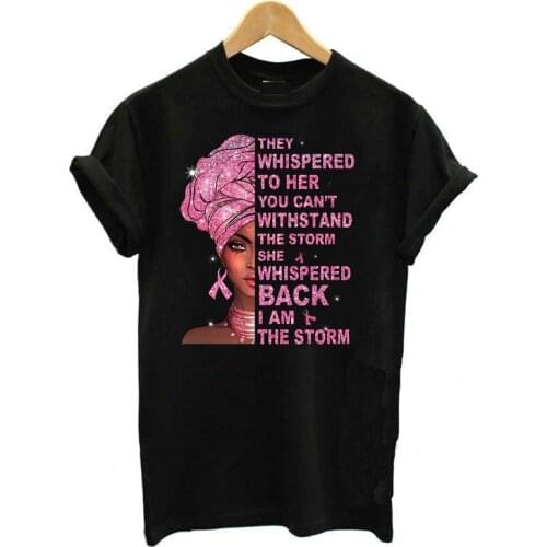 Gliter Black Girl Print Women Tshirt Summer Fashion Streetwear 90s Casual Black Lives Matter T Shirt Femme Melanin Queen T-Shirt