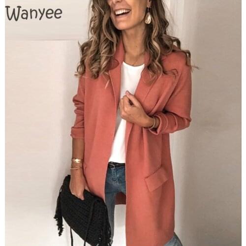 2021 Fashion Autumn Winter Solid Color Plain Slim Casual Suit Jacket Women Long Sleeve Knitted Double Cardigan Coat Fake Pocket
