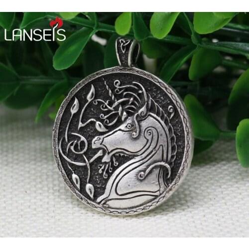 10pcs wholesale celt symbol animal Unicorn pendant men Necklace Pendant Norse Viking Jewelry
