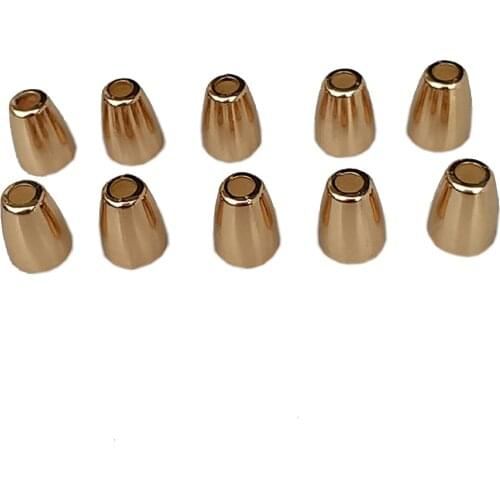 10pcs Golden Bell Shape Cord Lock Cord End Cap String End Stopper Dia 4mm