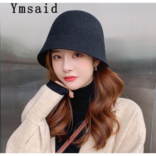 2020 Winter Bucket Fisherman Hat For Women Girl All-match Wool Panama Fishing Caps Autumn Outdoor Soft Warm Bonnet Femme Hiver