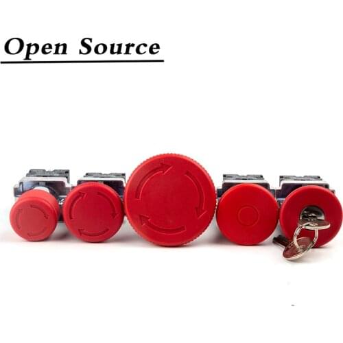 22mm Emergency Stop Red Mushroom Push Button Switch XB2-BS442 BS542 BS642 BT42 BS142 Self-locking/Latching 600V 10A