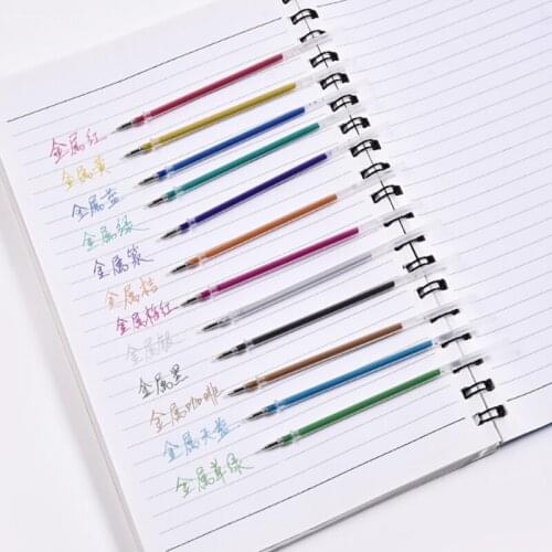 24pc Flash Color Refill Painting Pastel Refill Color Pearl Fluorescent Neutral Refill Office School Supplies Stationery Optional