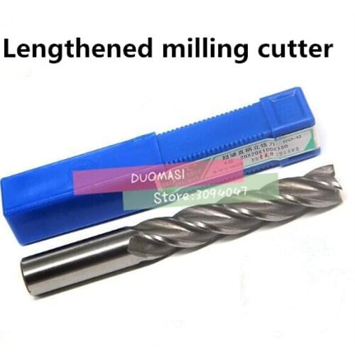 5pcs 5.0~8.0mm Two 4 Flute HSS & Special extended length Aluminium End Mill Cutter CNC Bit Milling Machinery Cutting tools