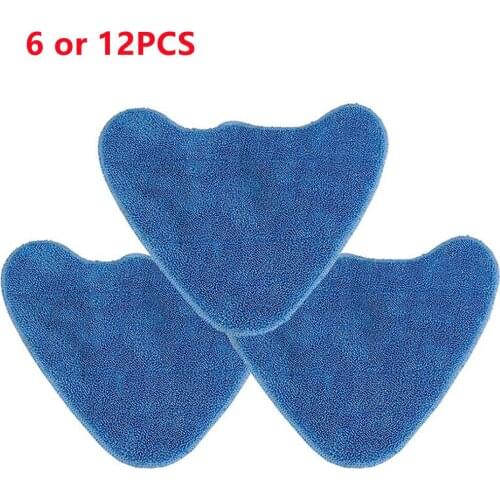 The 6pcs Reusable Microfiber Pads Washable Cloth Pad for VAX S85-CM Steam Mop Blue