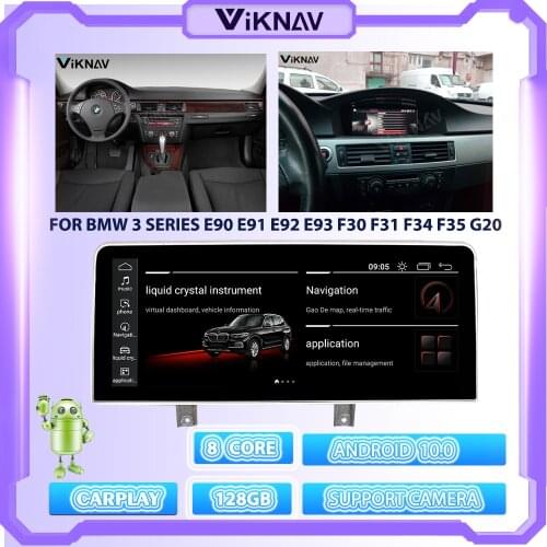Android 10.0 Car Radio For BMW 3 Series E90 E91 E92 E93 F30 F31 F34 F35 G20 2005-2018 NBT EVO CCC CIC 8 Core 4G Wifi GPS Navi