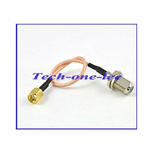 Free shipping (100 pcs\lot) SMA-F extension cable Metric F female jack to RP SMA male plug jumper RG316 Pigtail cable 15cm
